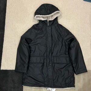 *SOLD* Brand new Zara water resistant coat size 11/12 black